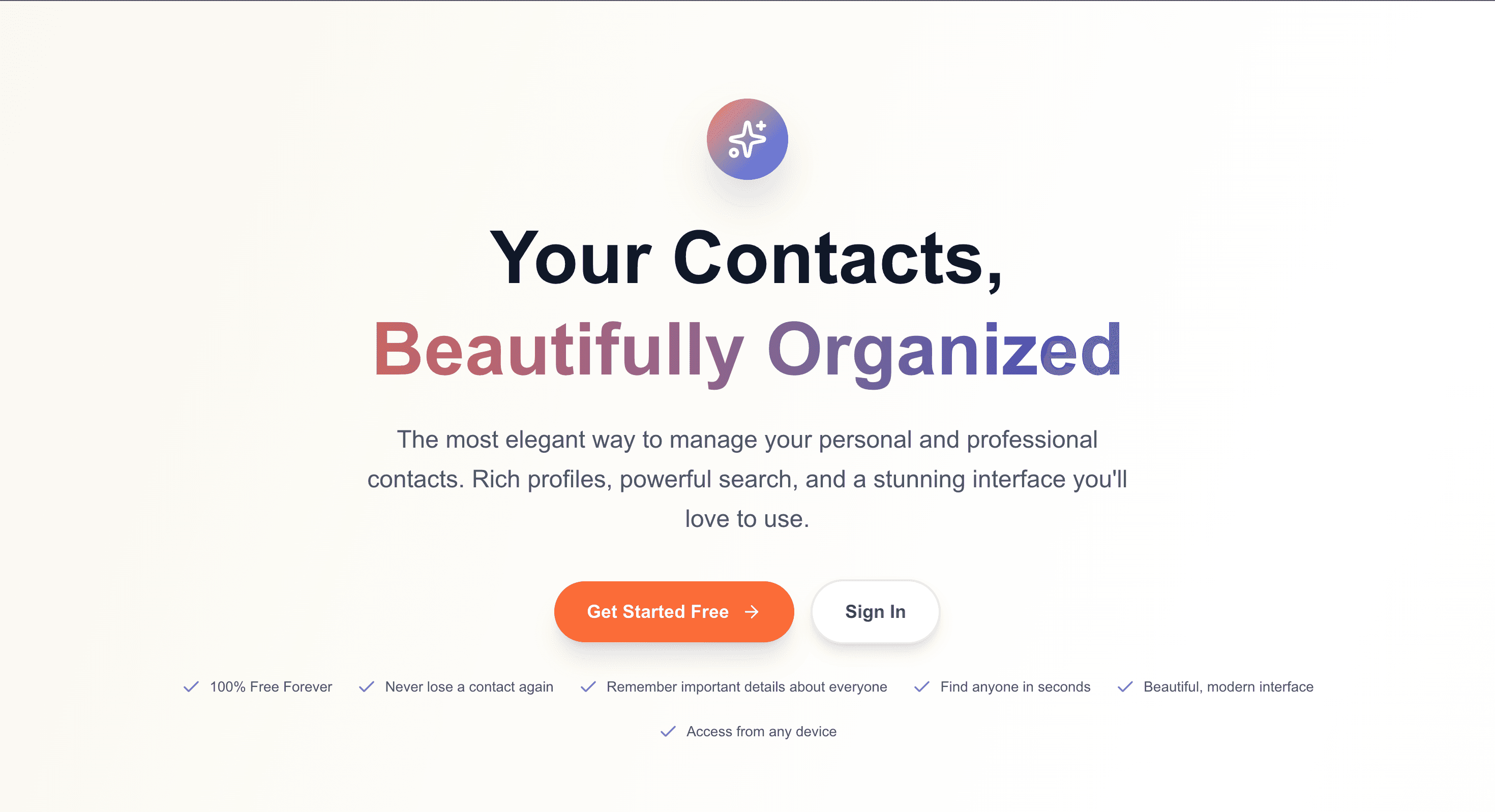 Contacts App