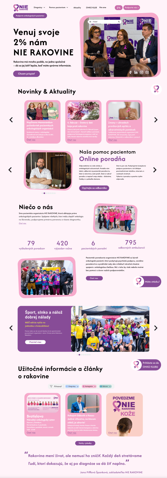 NIE RAKOVINE — Redesign